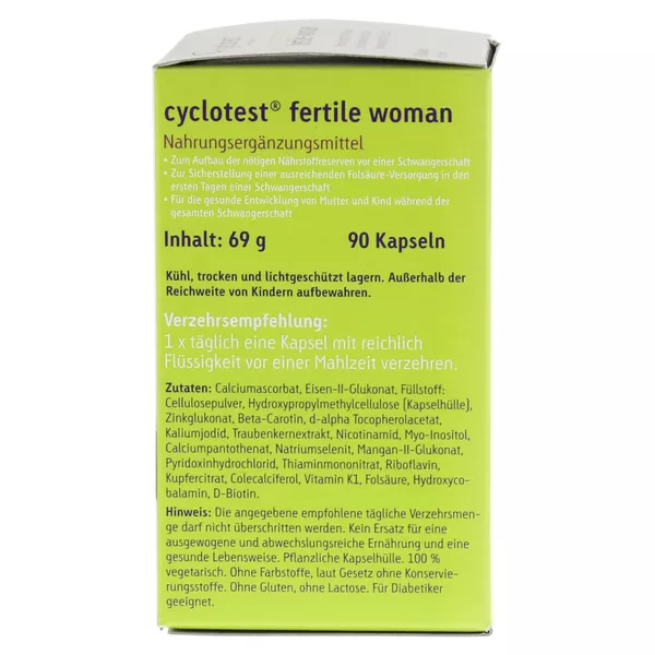 Cyclotest Fertile Woman Mikronährstoffe 90 St