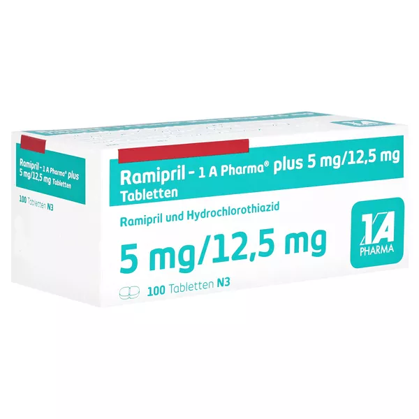 RAMIPRIL-1A Pharma plus 5 mg/12,5 mg Tabletten 100 St