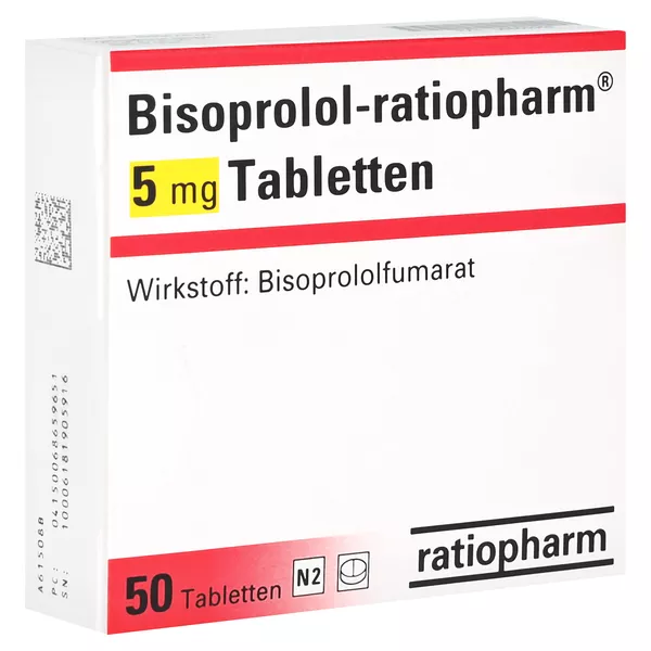 Bisoprolol-ratiopharm 5 mg Tabletten 50 St