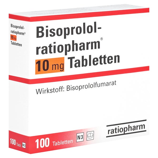 Bisoprolol-ratiopharm 10 mg Tabletten 100 St