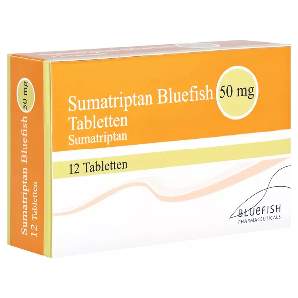 Sumatriptan Bluefish 50 mg Tabletten, 12 St.