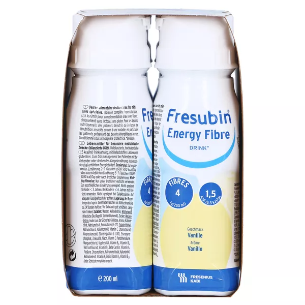 Fresubin Energy Fibre Trinknahrung Vanille 4X200 ml