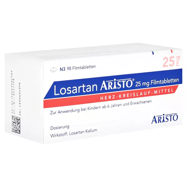 Losartan Aristo 25 mg Filmtabletten, 98 St.