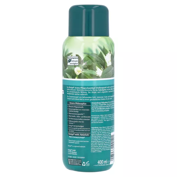 Kneipp Aroma-Pflegeschaumbad Erkältungszeit - Eucalyptus & Minze 400 ml