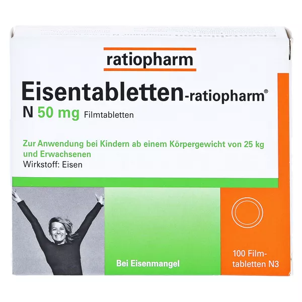 Eisentabletten ratiopharm N 50 mg, 100 St.