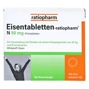 Eisentabletten ratiopharm N 50 mg, 100 St.