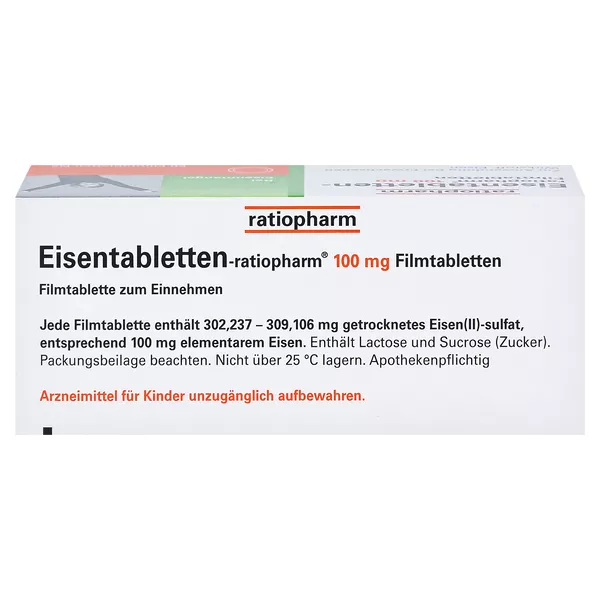 Eisentabletten ratiopharm 100 mg 50 St