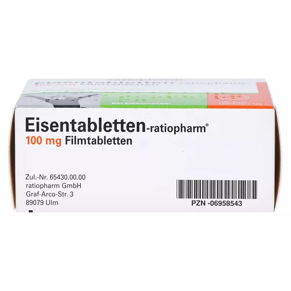 Eisentabletten ratiopharm 100 mg, 100 St.
