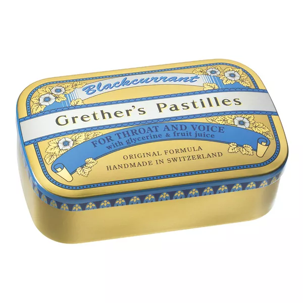 Grethers Blackcurrant Gold zuckerhaltig Pastillendose, 110 g