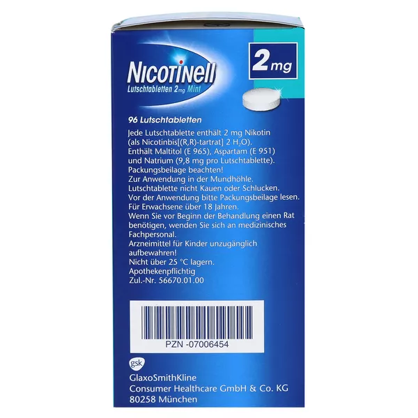 Nicotinell Lutschtabletten 2 mg Mint 96 St