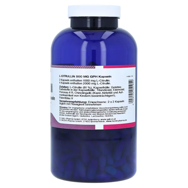 L-citrullin 500 mg GPH Kapseln 360 St