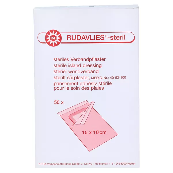 Rudavlies-steril Verbandpflaster 10x15 c 50 St