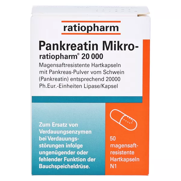 Pankreatin Mikro ratiopharm 20.000, 50 St.