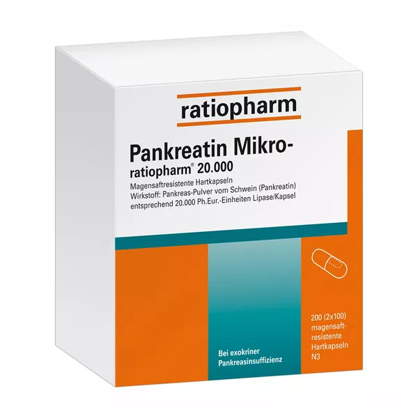 Pankreatin Mikro ratiopharm 20.000 200 St