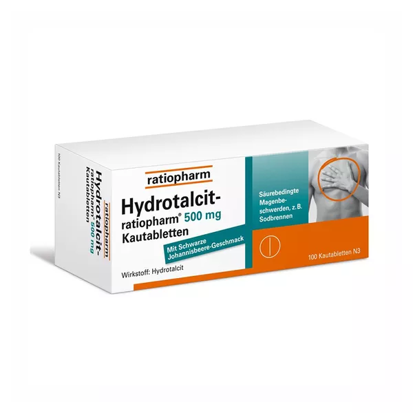 Hydrotalcit ratiopharm 500 mg, 100 St.