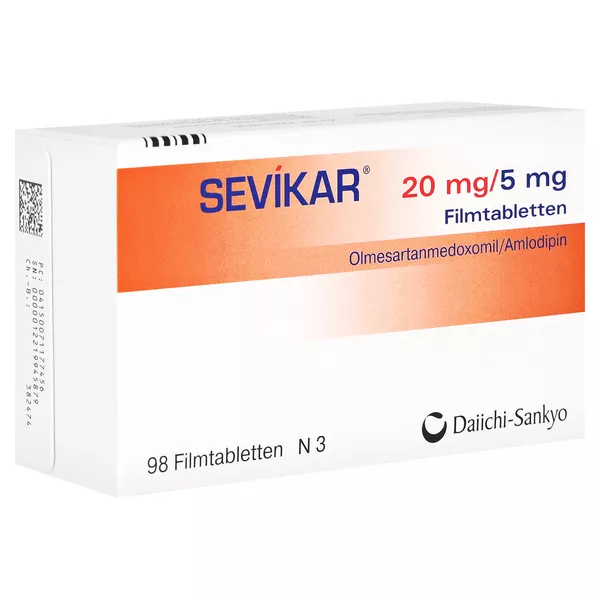 Sevikar 20 mg/5 mg Filmtabletten 98 St