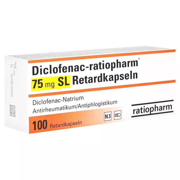 DICLOFENAC-ratiopharm 75 mg SL Retardkapseln 100 St