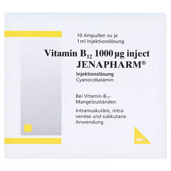 Vitamin B12 1.000 µg Inject Jenapharm Am 10X1 ml
