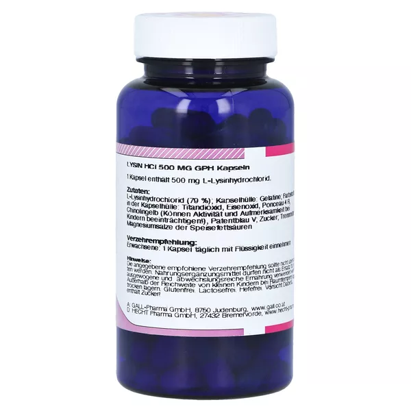 Lysin HCL 500 mg GPH Kapseln 100 St