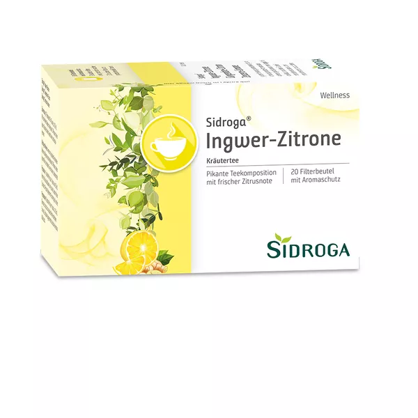 Sidroga Wellness Ingwer-Zitrone Tee Filterbeutel, 20 x 2,0 g