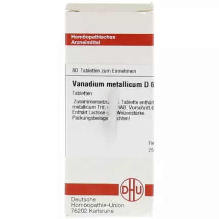 Vanadium Metallicum D 6 Tabletten 80 St