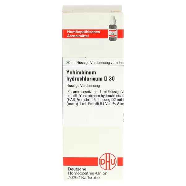 Yohimbinum Hydrochloricum D 30 Dilution 20 ml
