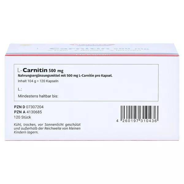 MEGAMAX L-Carnitin 500 mg 120 St