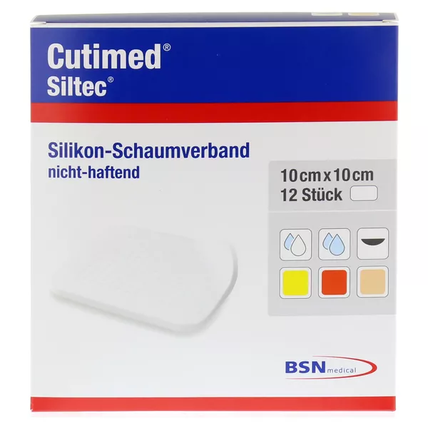 Cutimed Siltec Schaumverb.10x10 cm nicht 12 St