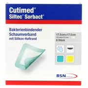 Cutimed Siltec Sorbact B PU-Verb.17,5x17 6 St