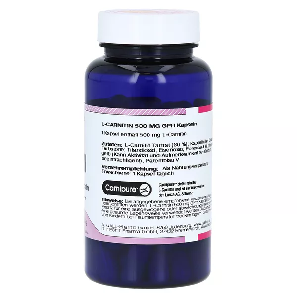 L-carnitin 500 mg GPH Kapseln 60 St