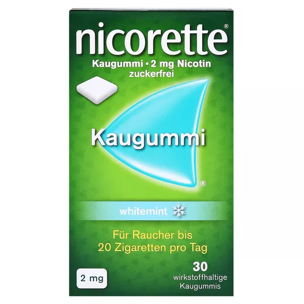 nicorette Kaugummi 2 mg whitemint - Jetzt 20% Rabatt sichern* 30 St