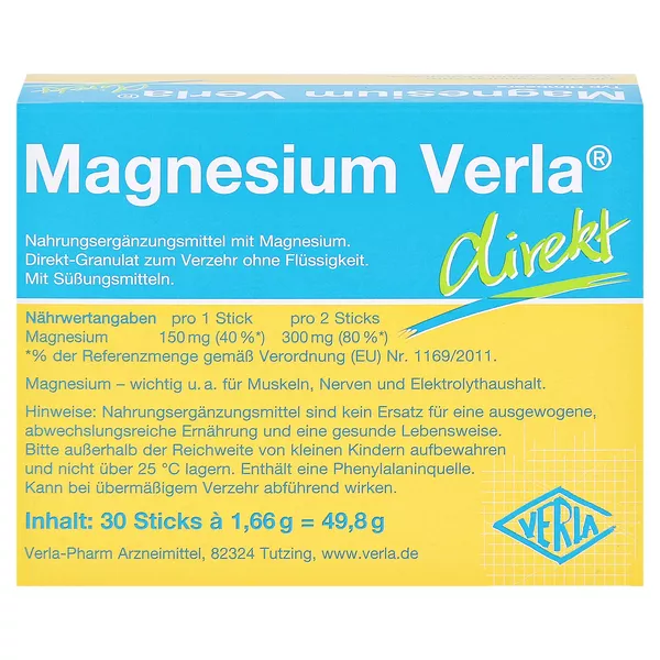 Magnesium Verla Direkt Himbeere Granulat 30 St