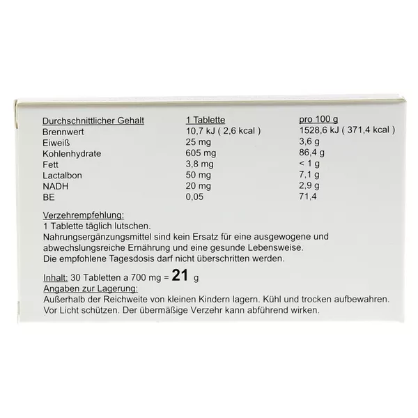 Vektor NADH 20 mg Lutschtabletten 30 St