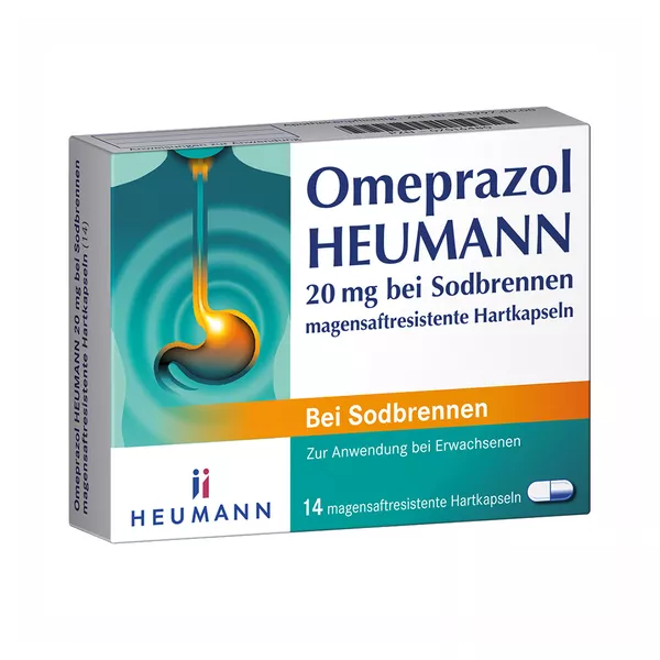 Omeprazol Heumann 20 mg magensaftresistente Hartkapseln, 14 St.