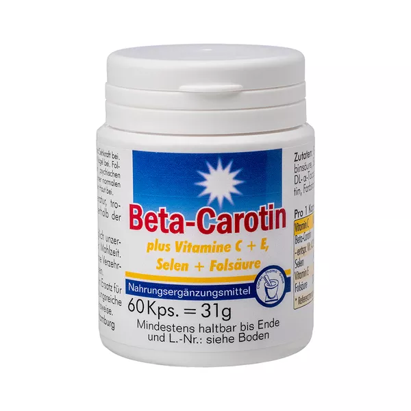 BETA Carotin Kapseln + Vitamin C + E 60 St