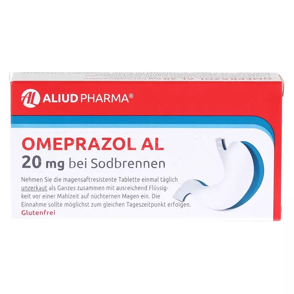 Omeprazol AL 20 mg bei Sodbrennen, 14 St.