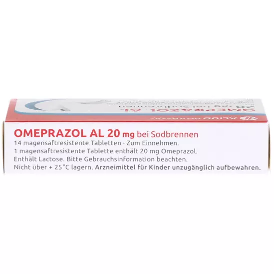 Omeprazol AL 20 mg bei Sodbrennen, 14 St.