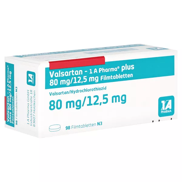 VALSARTAN-1A Pharma plus 80/12,5 mg Filmtabletten 98 St