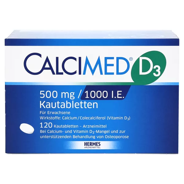 Calcimed D3 500 mg/1000 I.E. Kautablette 120 St