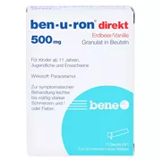 Ben-u-ron Direkt 500 mg Granulat Erdbeer 10 St