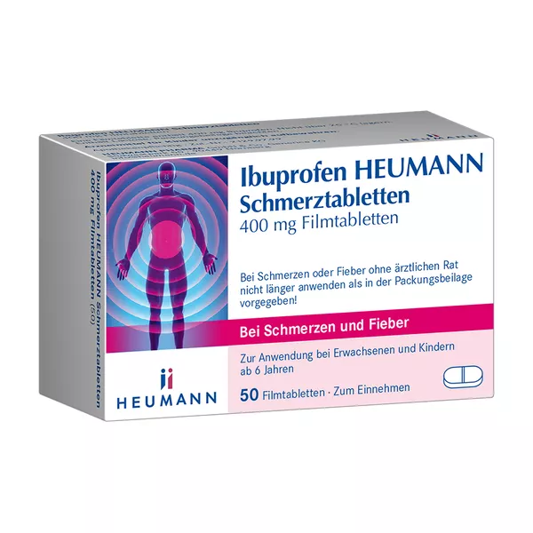 Ibuprofen Heumann Schmerztabletten 400 mg, 50 St.
