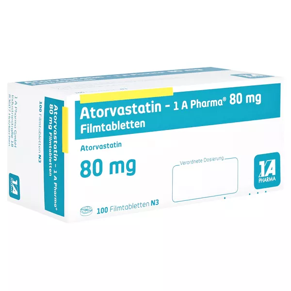 ATORVASTATIN-1A Pharma 80 mg Filmtabletten 100 St
