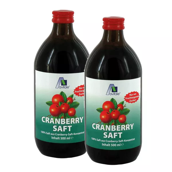 Avitale Cranberry Saft Doppelpack 2X500 ml