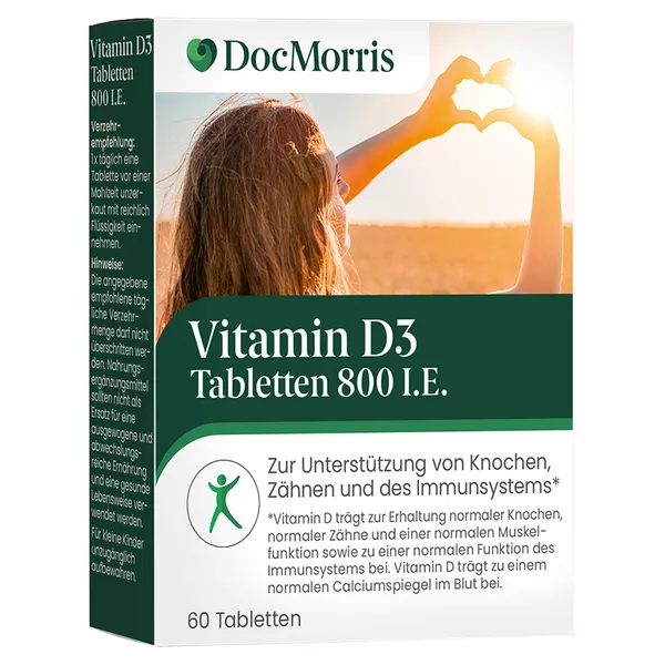 DocMorris Vitamin D3 Tabletten 800 I.E., 60 St.