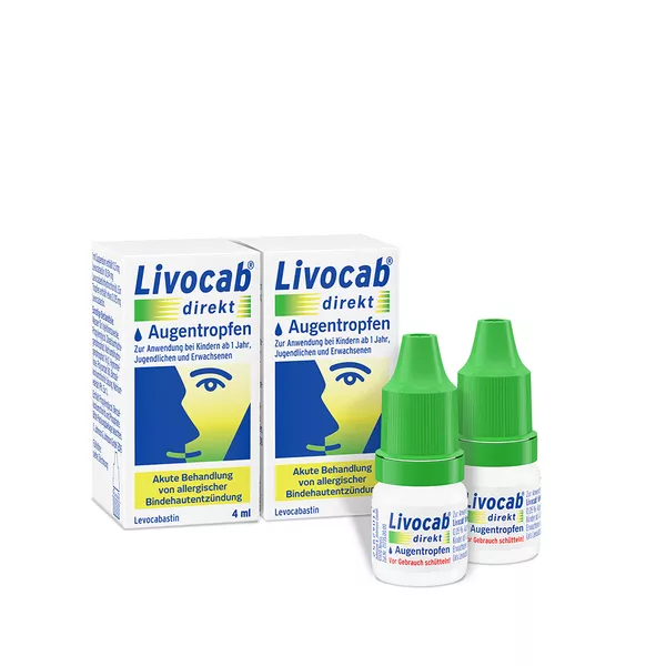 Livocab direkt Augentropfen Doppelpack, 2 x 4 ml