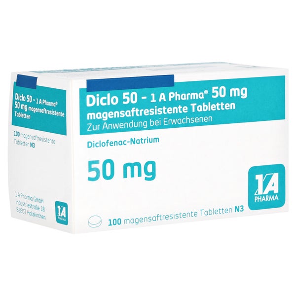 DICLO 50-1A Pharma magensaftresistente Tabletten 100 St