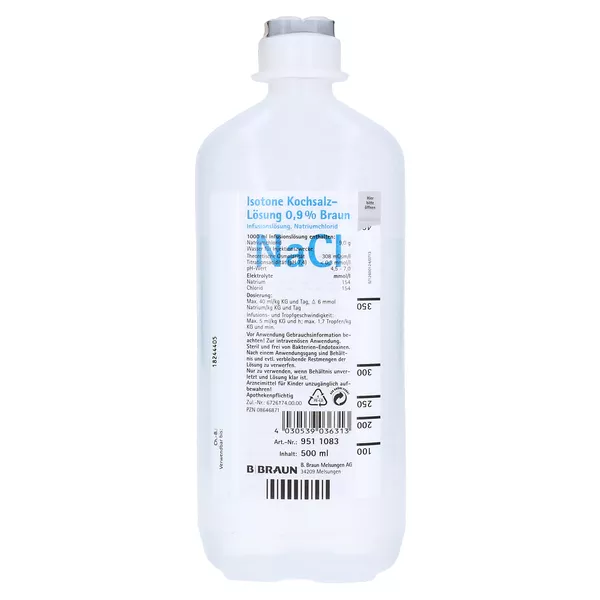 Isotone Kochsalz-lösung 0,9% Braun Ecofl