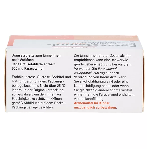 Paracetamol ratiopharm 500 mg 20 St