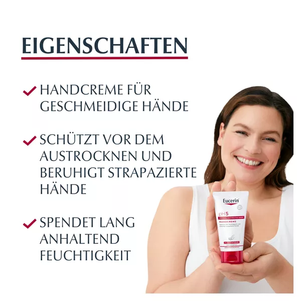 Eucerin pH5 Handcreme – Pflege für empfindliche Haut, 75 ml