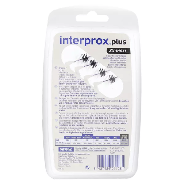 interprox plus XX-maxi schwarz Interdentalbürste, 4 St.